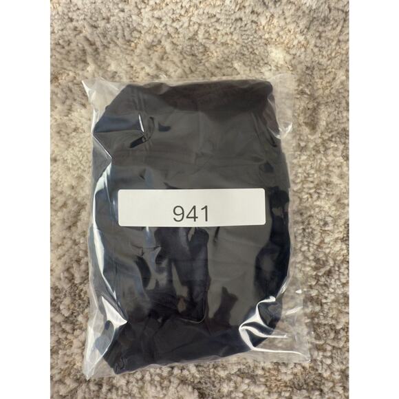 Free People Size M Faux Wrap Stretch Casual Top Black Short Sleeve Round Neck - Picture 8 of 8